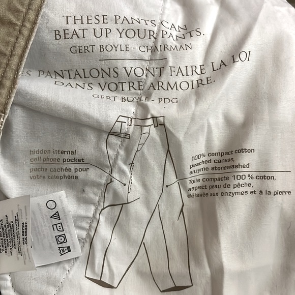 Columbia Sportswear Men's Cotton Flat Front Khaki Pants | Tan | Size 34 - Picture 4 of 10